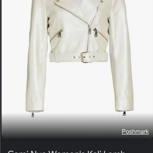 Cami NYC Ivory pearl Leather Jacket
